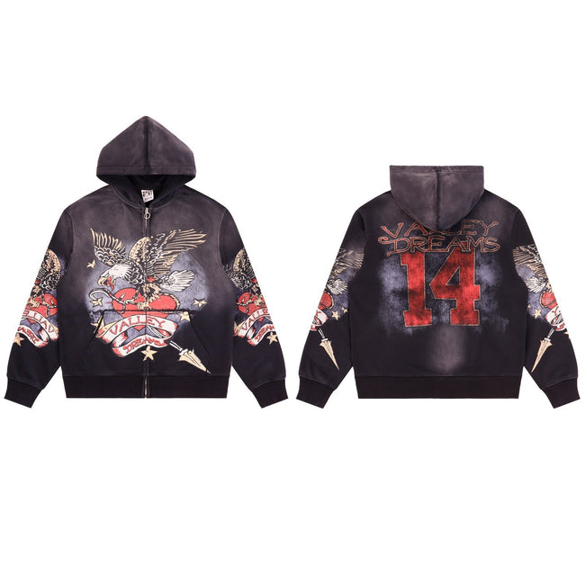 Vale Forever Black Red Butterfly Graphic Hoodie Hover Image