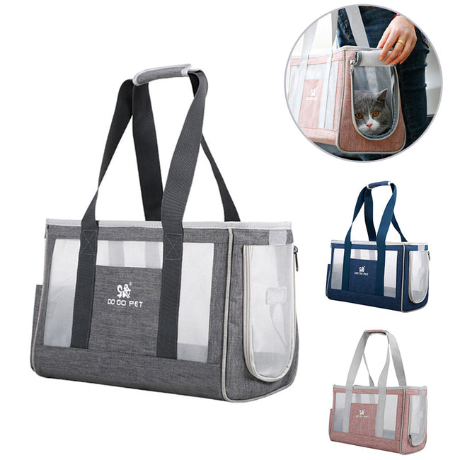 Portable Pet Cat Bag Breathable Dog Carrier Backpack Large Capacity Travel Pet Handbag For Puppy Kitten Pets Outdoor Supplies Hover Image