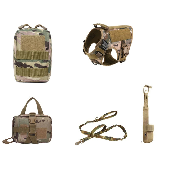 Tactical Dog Harness K9 Training 5pc Set
