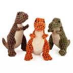 Dinosaur Plush Chew and Sound Dog Toy