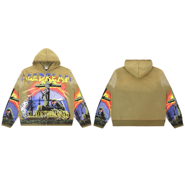 Vale Forever Yellow Racing Dreams Hoodie – Retro Graphic Style Hover Image