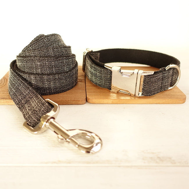 Dog Collar and Leash Pet Thicken Soft Collar and Leash Hover Image