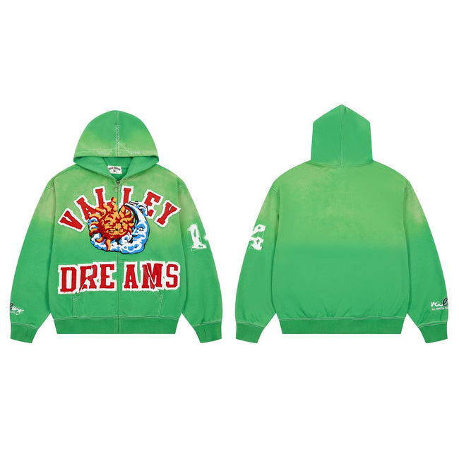 Vale Forever Green Dreams Graphic Hoodie – Colorful Streetwear Hover Image