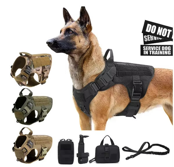 Tactical Dog Harness Nylon Pet Training Vest