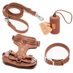 4pc Set: Waterproof Dog Chest Harness Leash and Waste Bag Dispenser