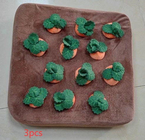 Carrot Plush Chew Toy Snuffle Mat