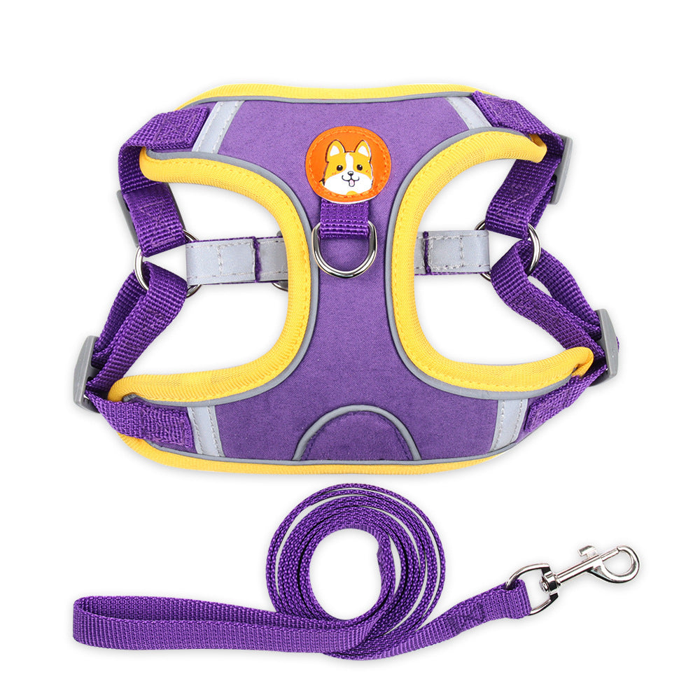 Reflective Dog Harness Soft Mesh Chest Strap