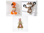 Dog Toy Corduroy Chew Toys - Squeaky Plush Animals