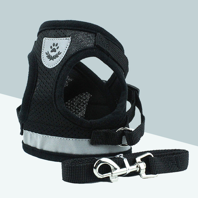 Pet Leash and Breathable Mesh Harness Vest