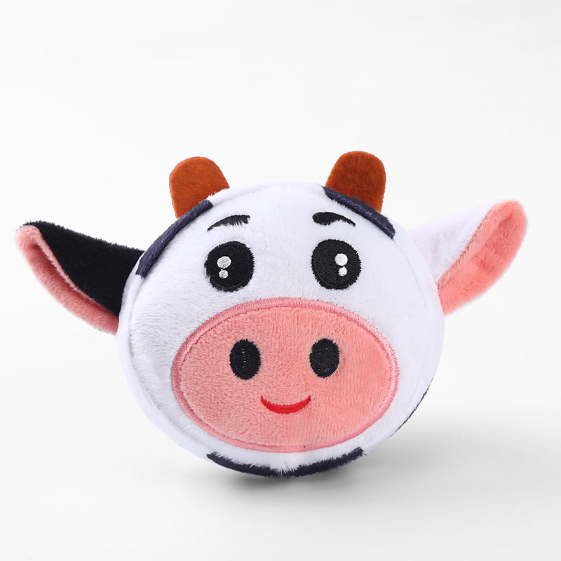 Dog Vocal Teething Plush Toys Bite Resistant Teeth Cleaning