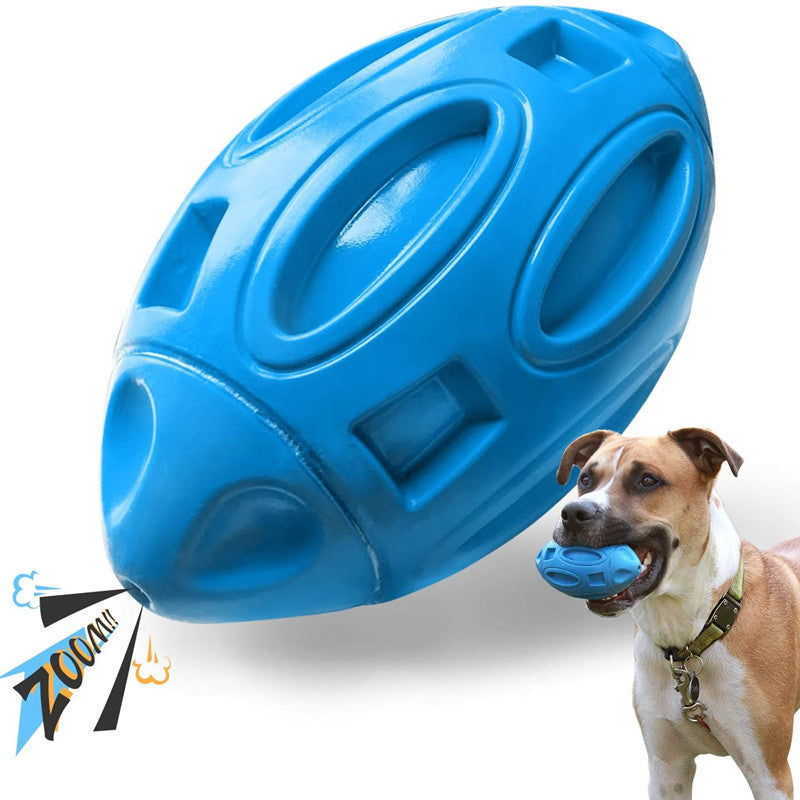 Dog Toy - Rubber Rugby Ball Wear-Resistant Bite-Resistant Ball
