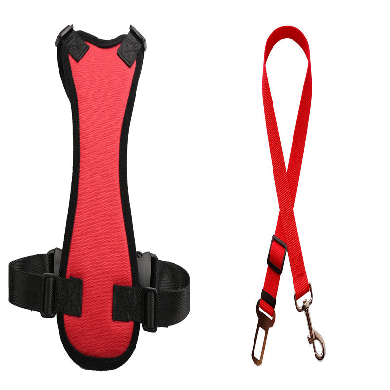 Pet Car Seat Safety Belt and Collar Set