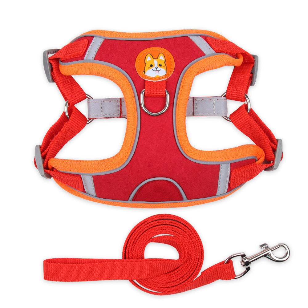 Reflective Dog Harness Soft Mesh Chest Strap