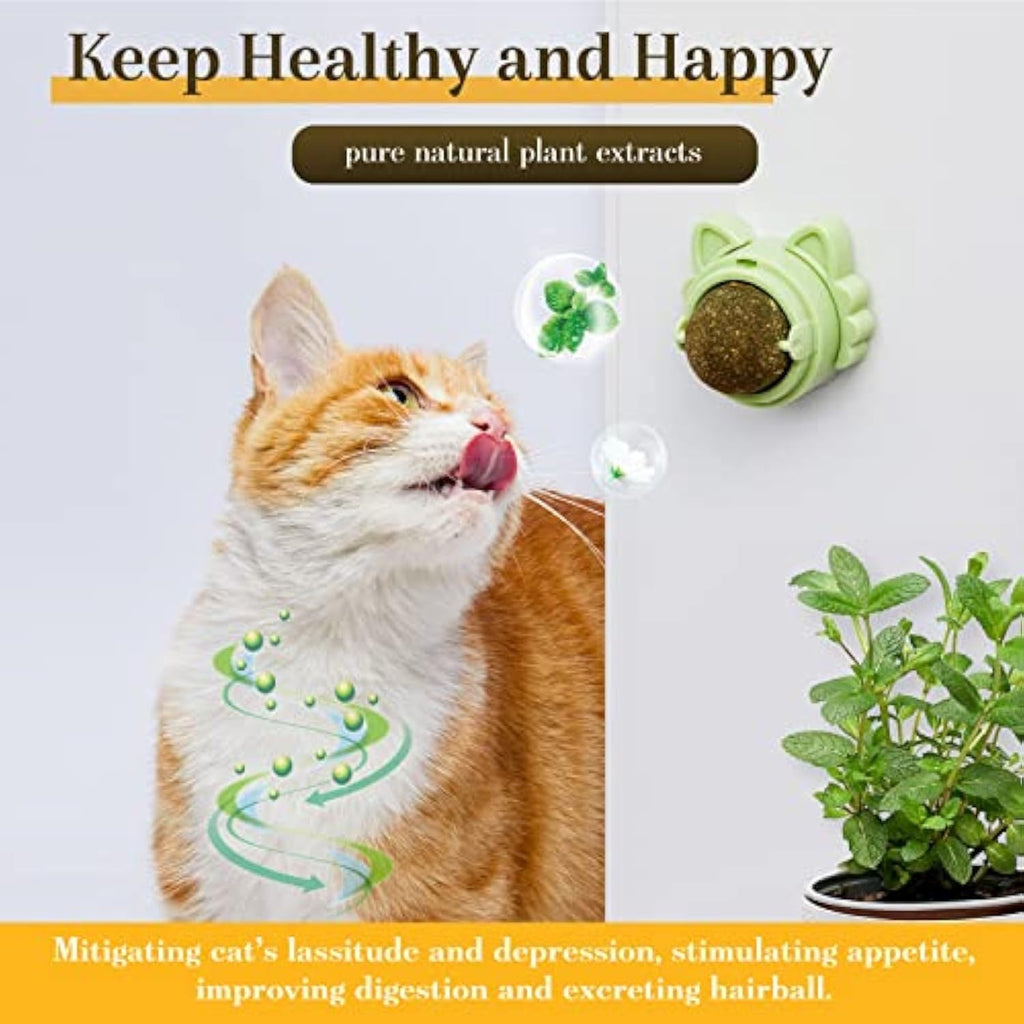Stick On Wall Catnip Balls For Cats - Catnip Toys