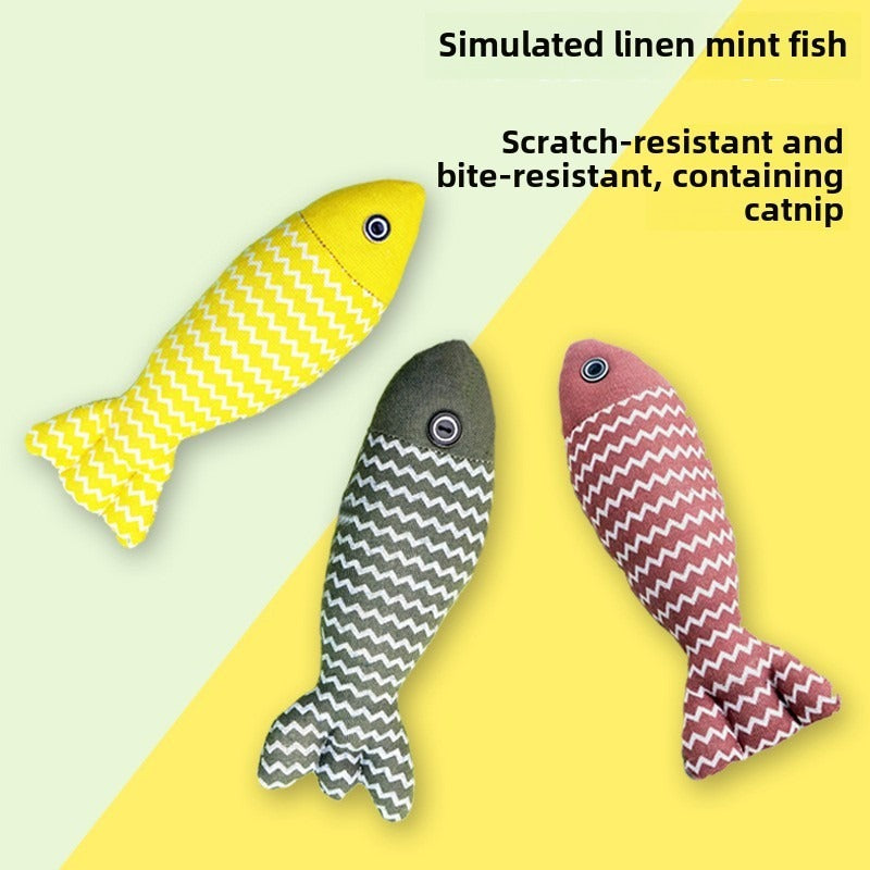 Pet Catnip Fish Toy - Three Colors Suitable For Cats Of All Ages
