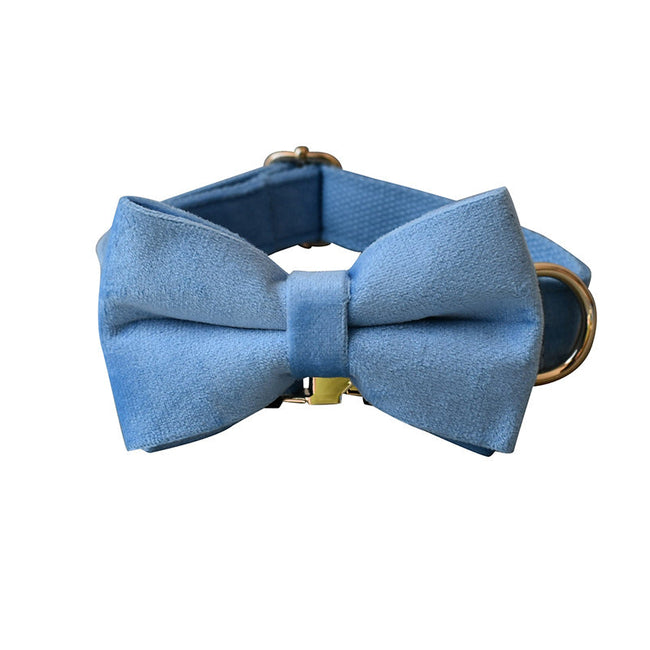 Blue Velvet Dog Collar Dog Rope Pet Collar Main Image