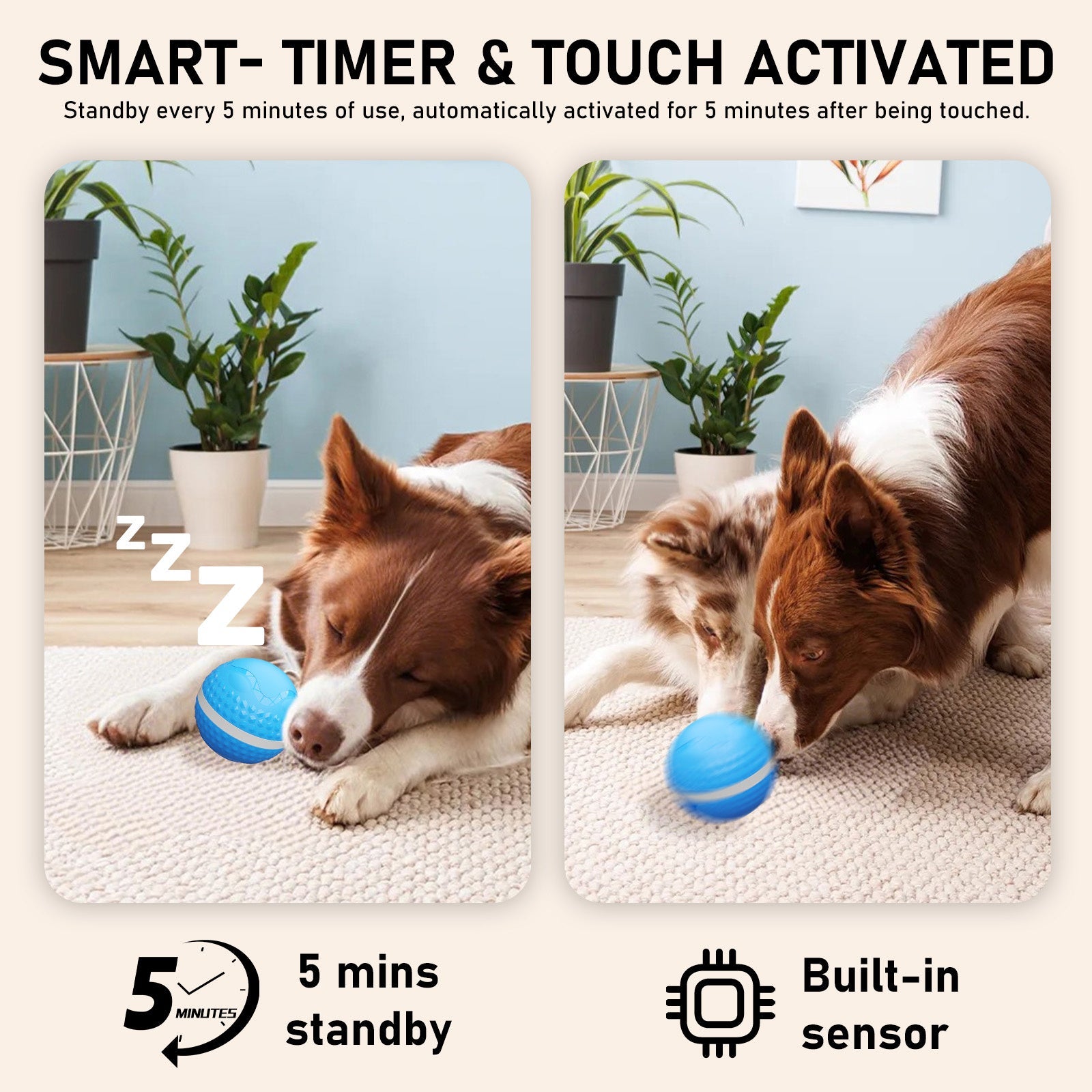 Automatic Motion Activated Rolling Toy with Lighting Modes
