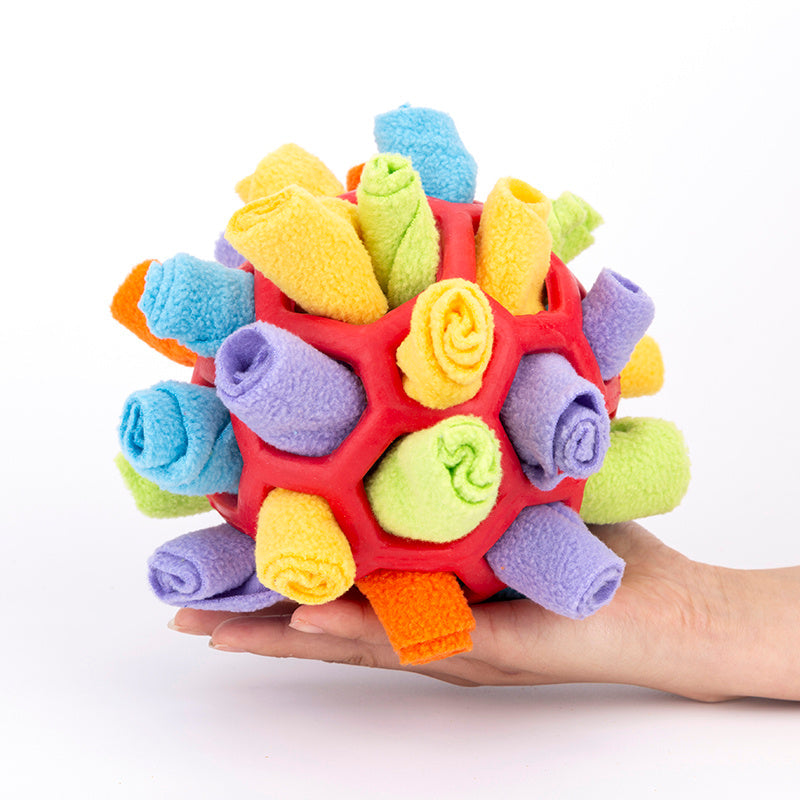 Dog Sniff & Snack Puzzle Ball - Snuffle Ball Canine Enrichment