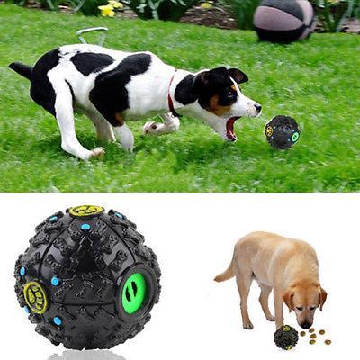 Dog Treat Trainning Food Dispenser Toy - Squeaky Giggle Ball
