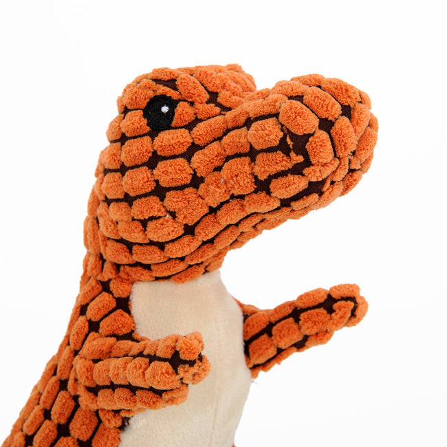 Dinosaur Plush Chew and Sound Dog Toy Main Image