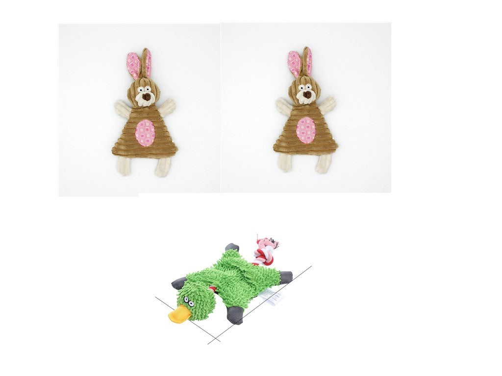 Dog Toy Corduroy Chew Toys - Squeaky Plush Animals