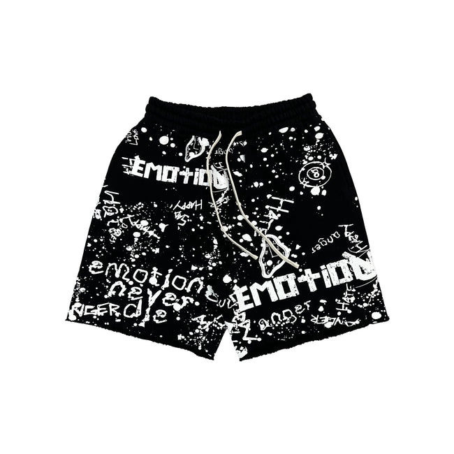 Mixed Emotions Black “Graffiti” Shorts Hover Image