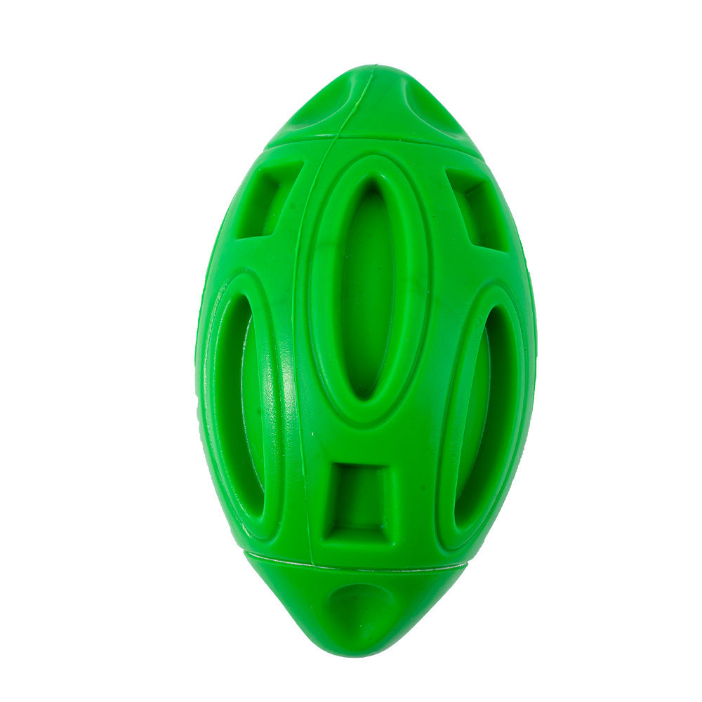 Dog Toy - Rubber Rugby Ball Wear-Resistant Bite-Resistant Ball