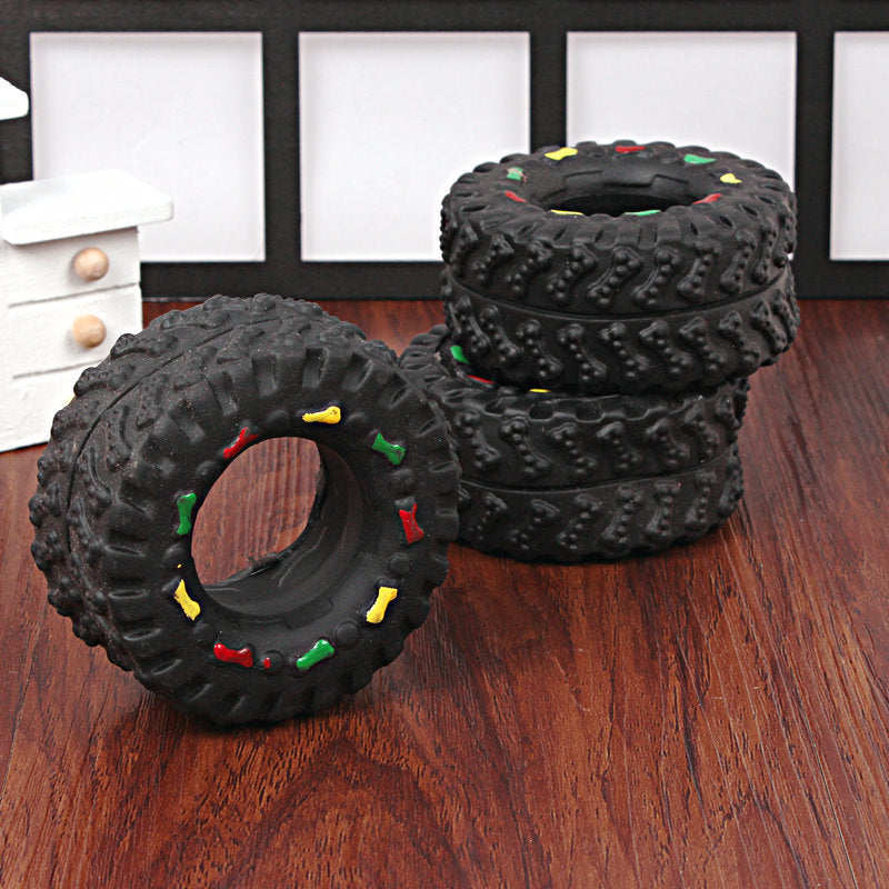 Rubber Tire Audible Dog Toy