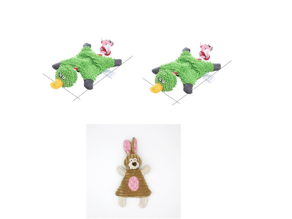 Dog Toy Corduroy Chew Toys - Squeaky Plush Animals