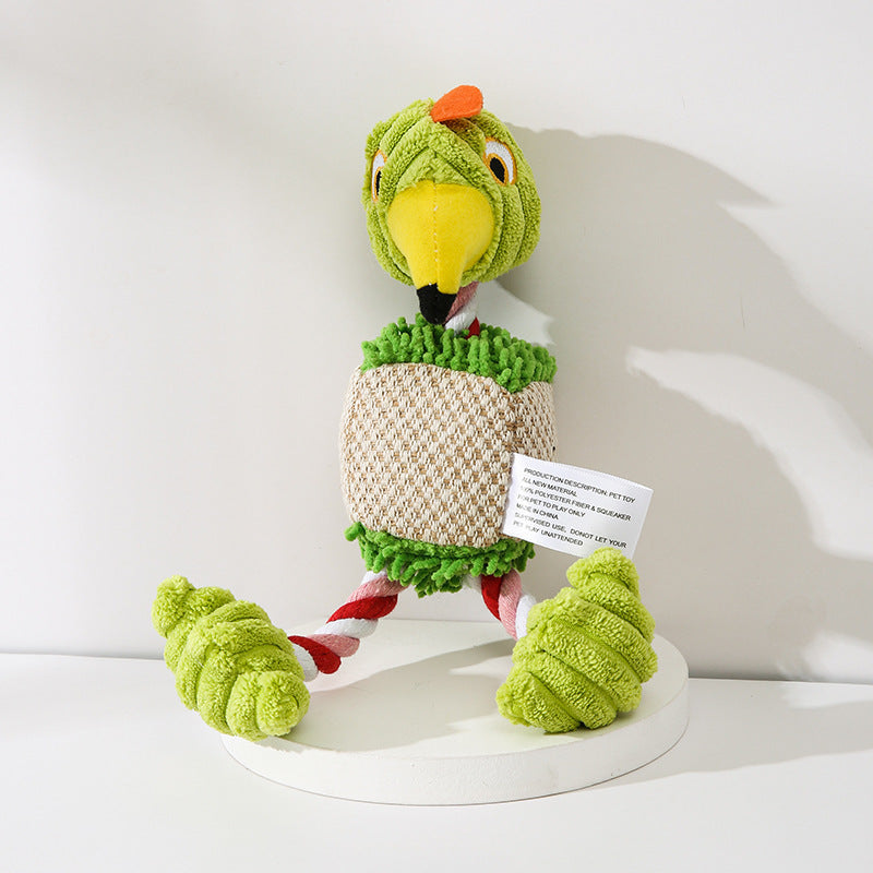 Dog Toy Corduroy Chew Toys - Squeaky Plush Animals