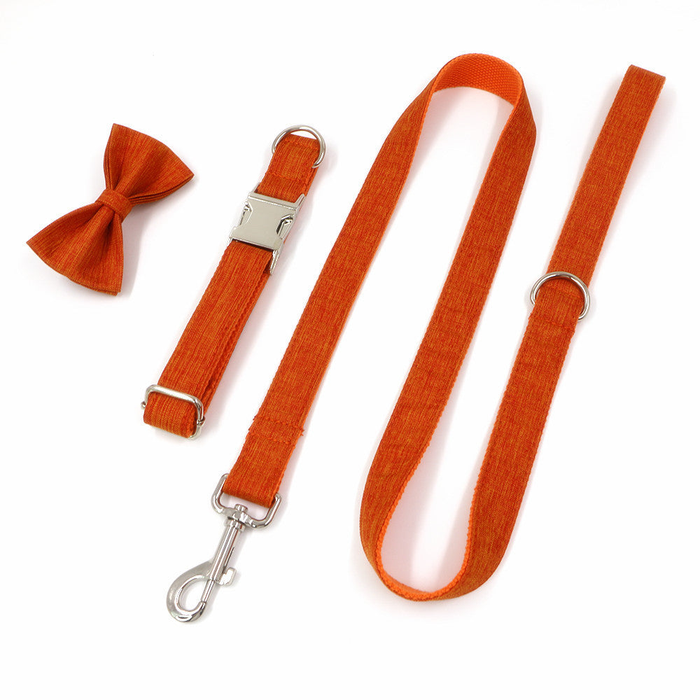 Dog Collar and Leash, Pet Bow Collar and Leash Sets