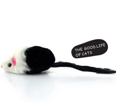 5pcs Fake Mouse Rabbit Skin Mouse Cat Toy