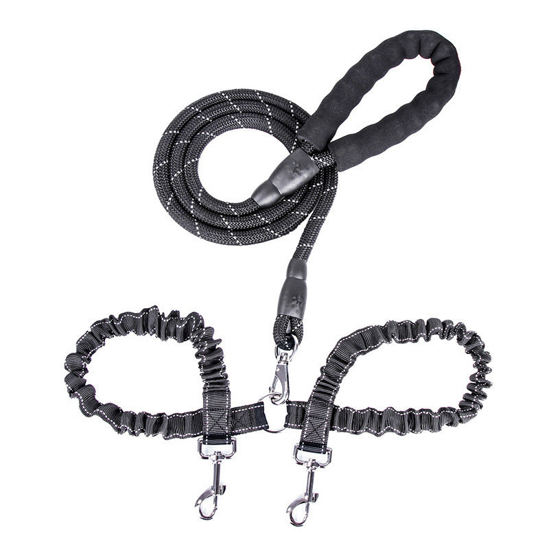 Double Head Dog Leash With One Tow