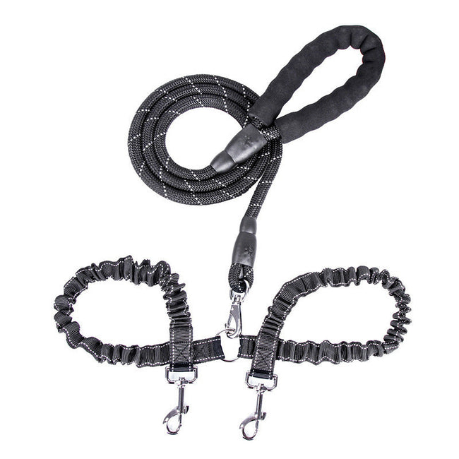 Double Head Dog Leash With One Tow Hover Image