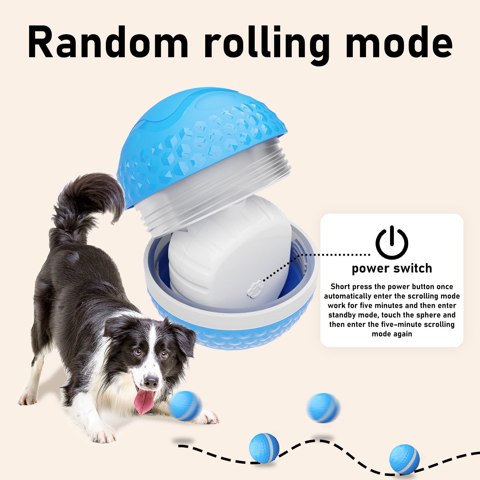 Automatic Motion Activated Rolling Toy with Lighting Modes