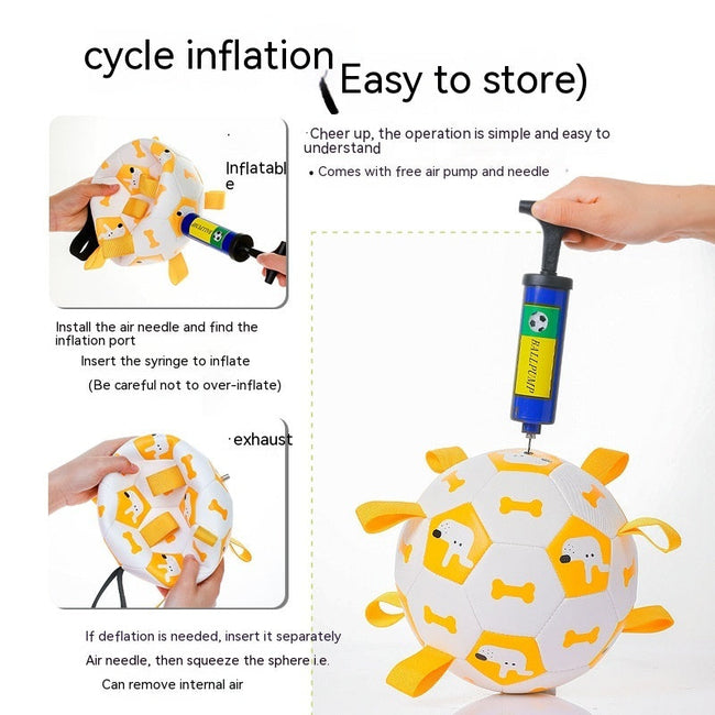 Interactive Dog Football Toy - Soccer Teething Ball With Cute Printing Main Image