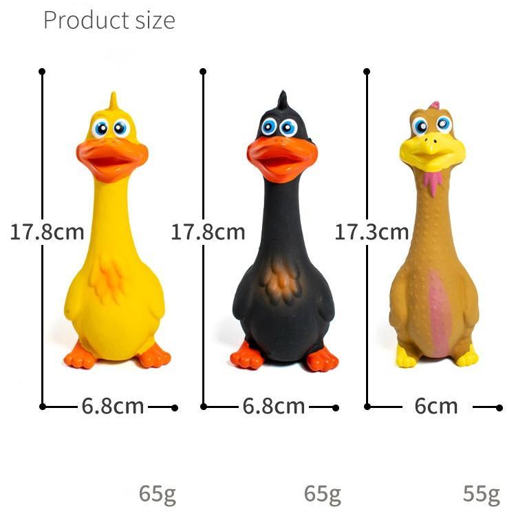 3pcs Latex Screaming Chicken Squeaky Chew Toy