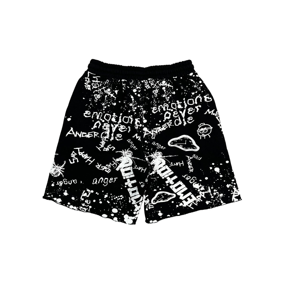 Mixed Emotions Black “Graffiti” Shorts