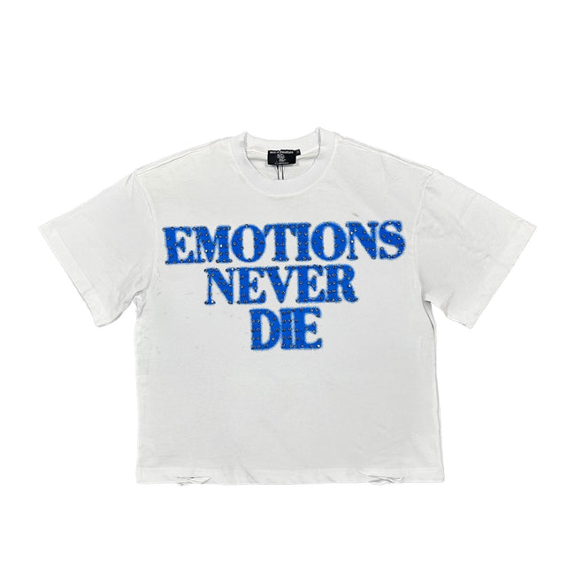 Mixed Emotions Blue ‘End’ Rhinestone Tee Hover Image