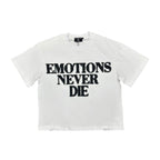 Mixed Emotions White ‘End’ Rhinestone Tee