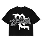 Mixed Emotions Black “Rhinestone” Cropped Tee
