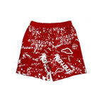 Mixed Emotions Red “Graffiti” Shorts