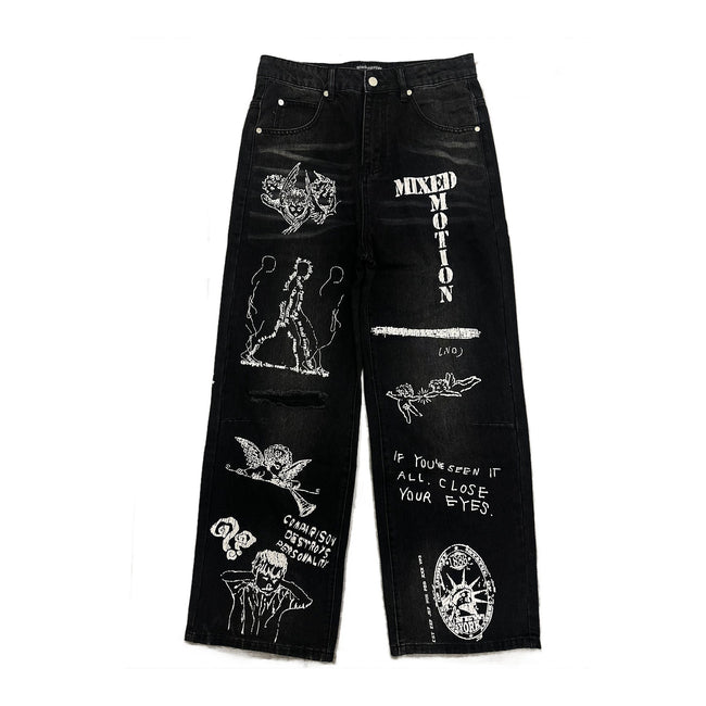 Mixed Emotions Black “Canvas” Denim Hover Image