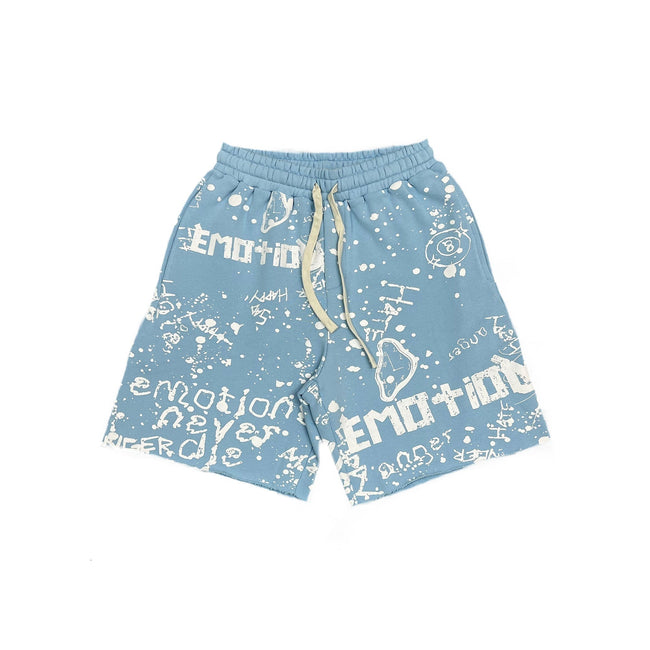 Mixed Emotions Blue “Graffiti” Shorts Hover Image