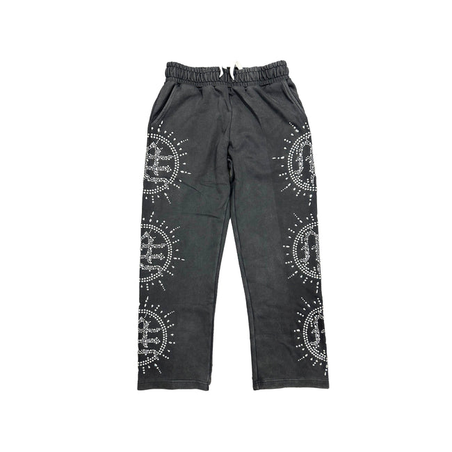 Mixed Emotions ‘Eclipse’ Grey Acid Wash Rhinestone Sweats Hover Image