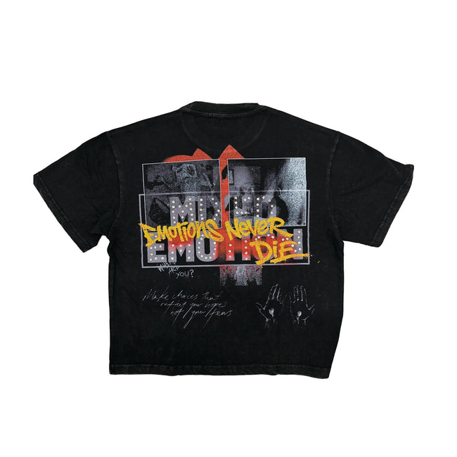Mixed Emotions Black “Tunes” Tee Main Image