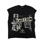 Mixed Emotions “Newspaper” Sleeveless tee