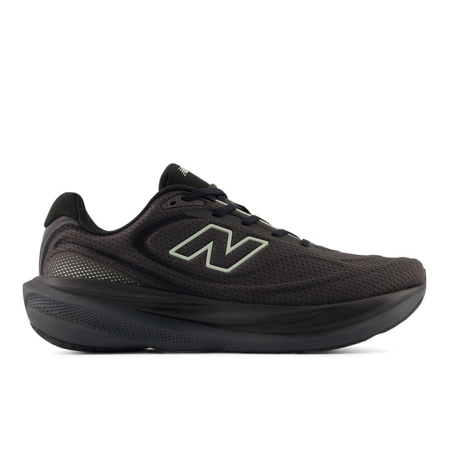 New Balance Men's 1080v15 in Black with Faded Black and Olivine Hover Image