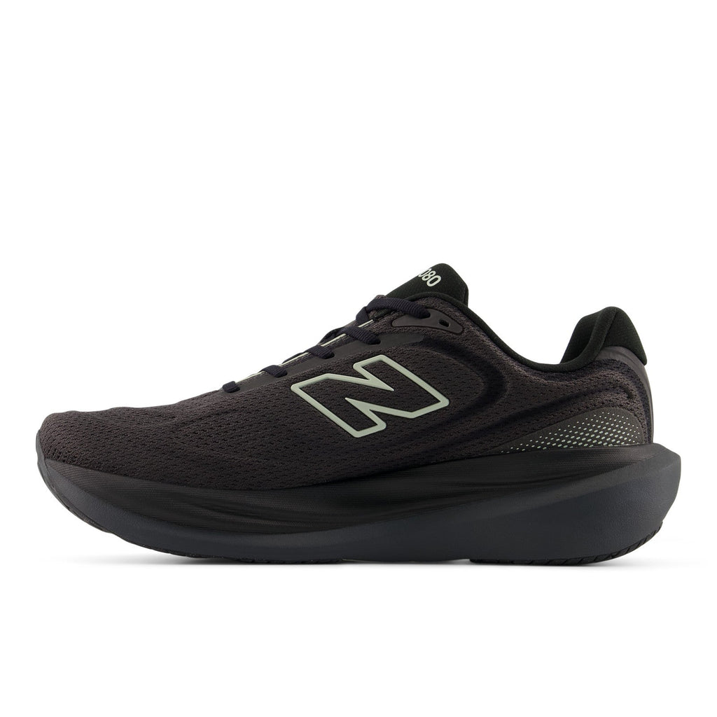 New Balance Men's 1080v15 in Black with Faded Black and Olivine