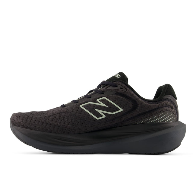 New Balance Men's 1080v15 in Black with Faded Black and Olivine Main Image